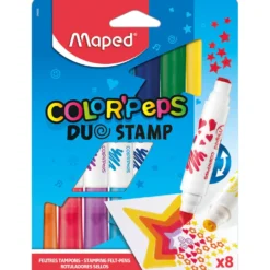 Zestaw flamastrów z pieczątkami Color'Peps - Maped - 8 kolorów