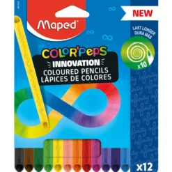 Zestaw grafitowych kredek Color' Peps dla dzieci - Maped - 12 kolorów