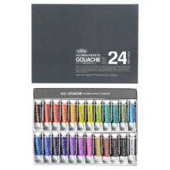 Zestaw gwaszy Artists’ Gouache - Holbein - 24 kolory x 15 ml