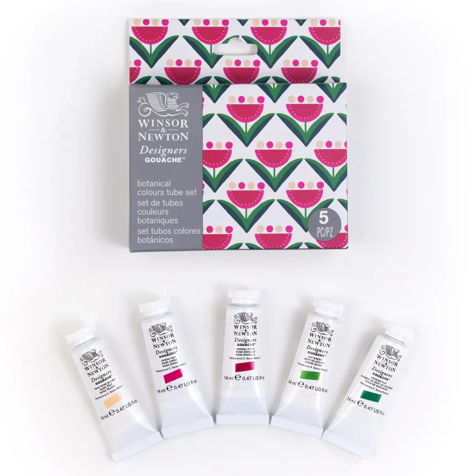 Zestaw gwaszy Designers Botanical - Winsor & Newton - 5 x 14 ml