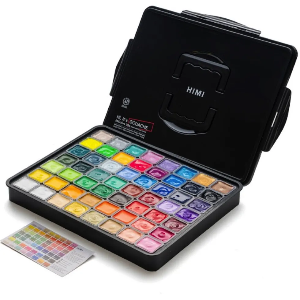 Zestaw gwaszy Jelly Cup Black - HIMI - 56 szt.
