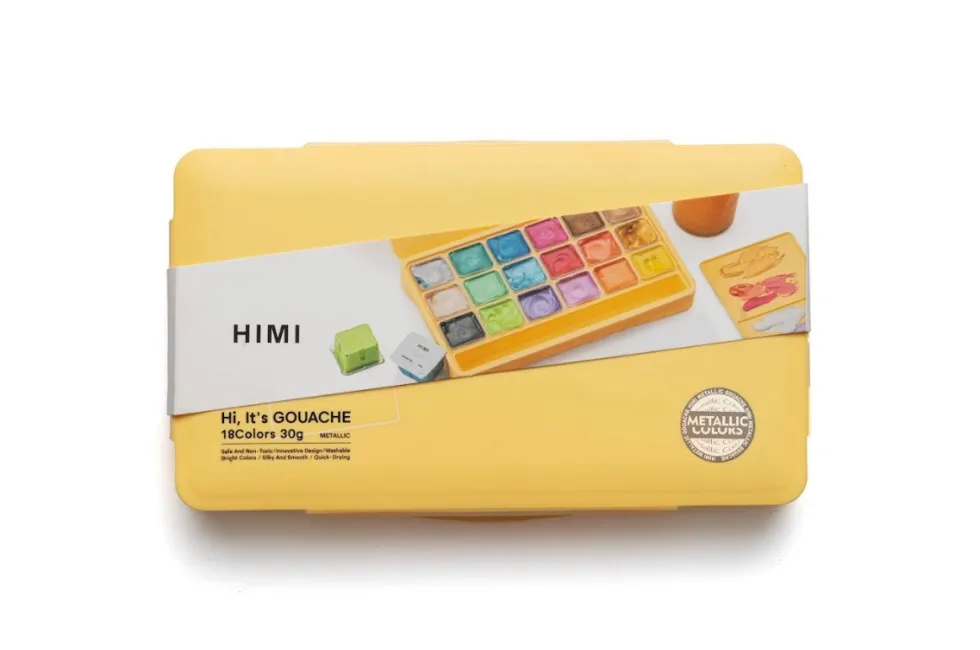 Zestaw gwaszy Jelly Cup Metallic - HIMI - 18 szt.