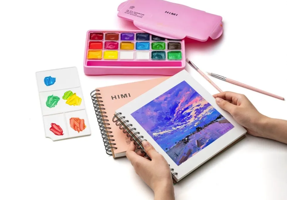 Zestaw gwaszy Jelly Cup Pink - HIMI - 18 szt.