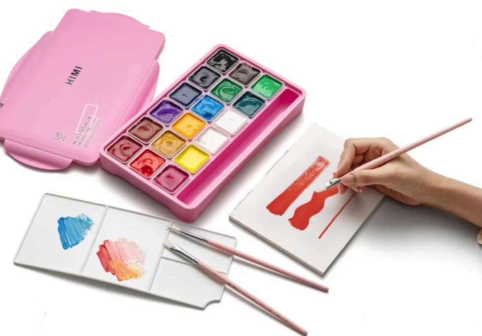 Zestaw gwaszy Jelly Cup Pink - HIMI - 18 szt.