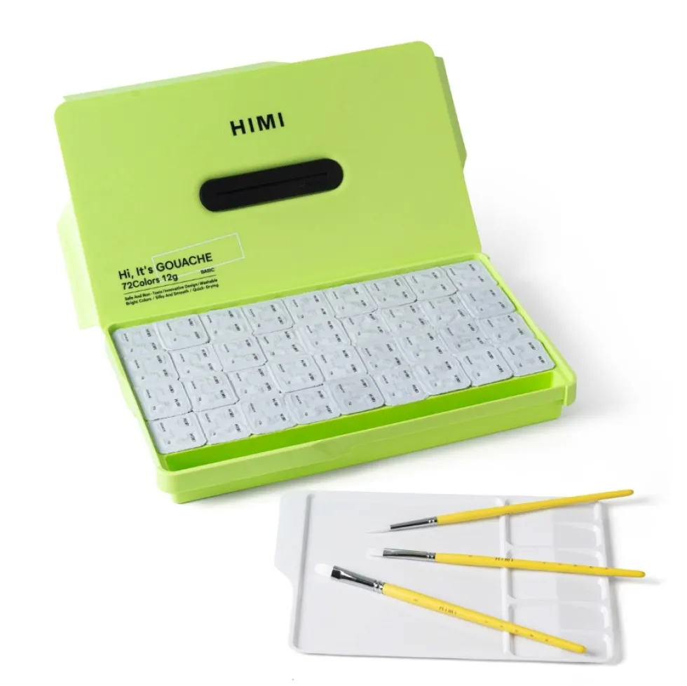 Zestaw gwaszy Twin Cup Apple Green Go Pack - HIMI - 72 szt.