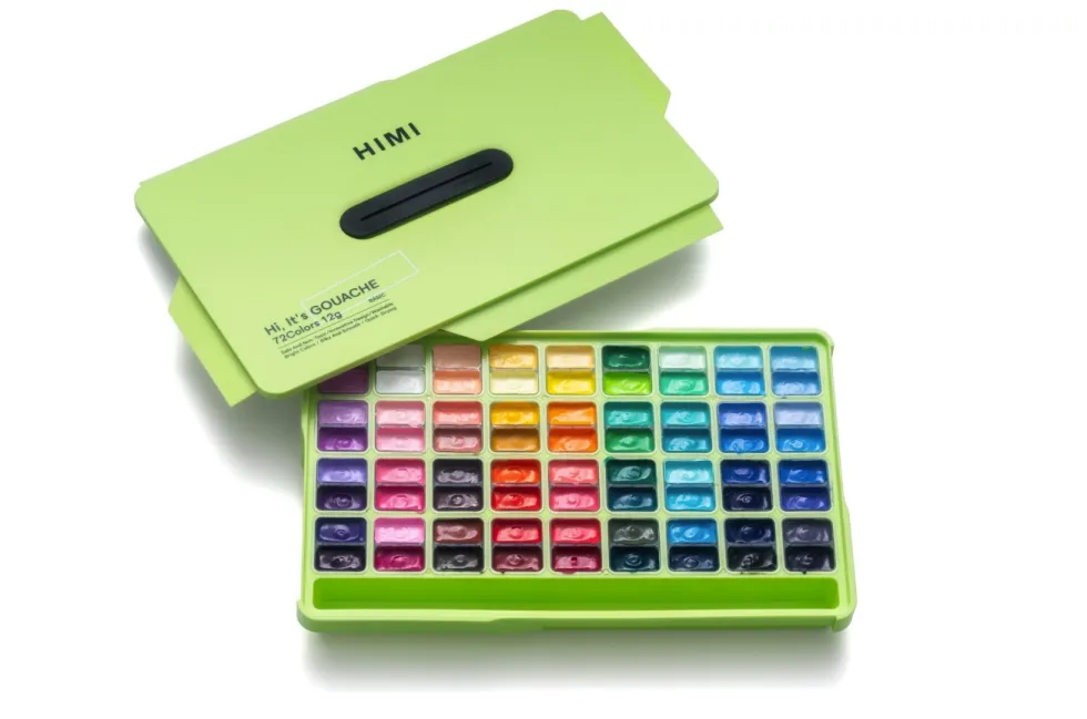 Zestaw gwaszy Twin Cup Apple Green - HIMI - 72 szt.