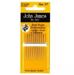 Zestaw igieł do haftowania - John James - rozmiar 3-7, 10 szt.