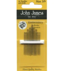 Zestaw igieł do haftowania - John James - rozmiar 3-9, 16 szt.