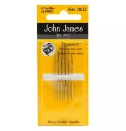 Zestaw igieł do haftu dekoracyjnego - John James - rozmiar 18-22, 6 szt.