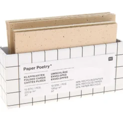 Zestaw kopert i kart - Paper Poetry - Cappuccino, A7, 10 szt.