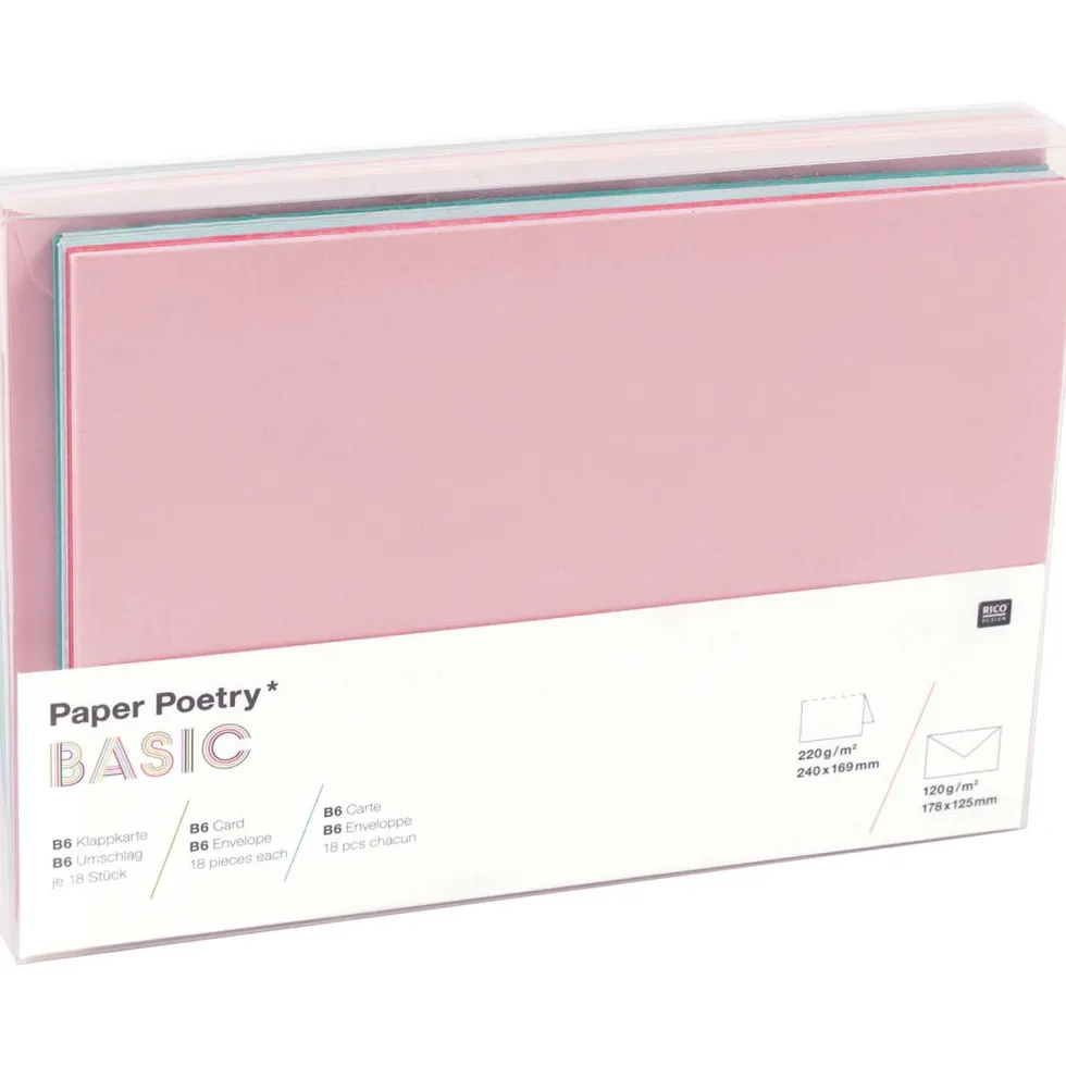 Zestaw kopert i kart - Paper Poetry - Tropic, B6, 18 szt.