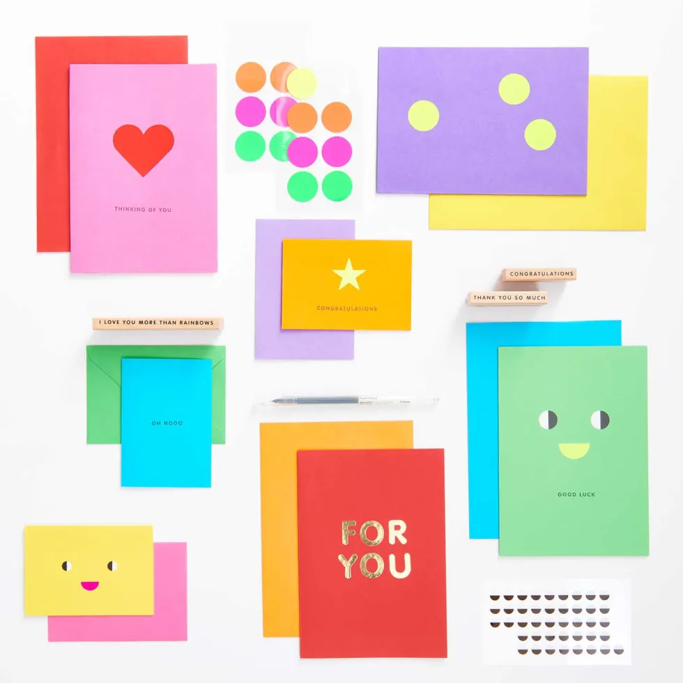 Zestaw kopert i kart Rainbow - Paper Poetry - Classic, B6, 14 szt.