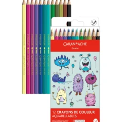 Zestaw kredek akwarelowych Kawaii Monster - Caran d'Ache - 12 szt.
