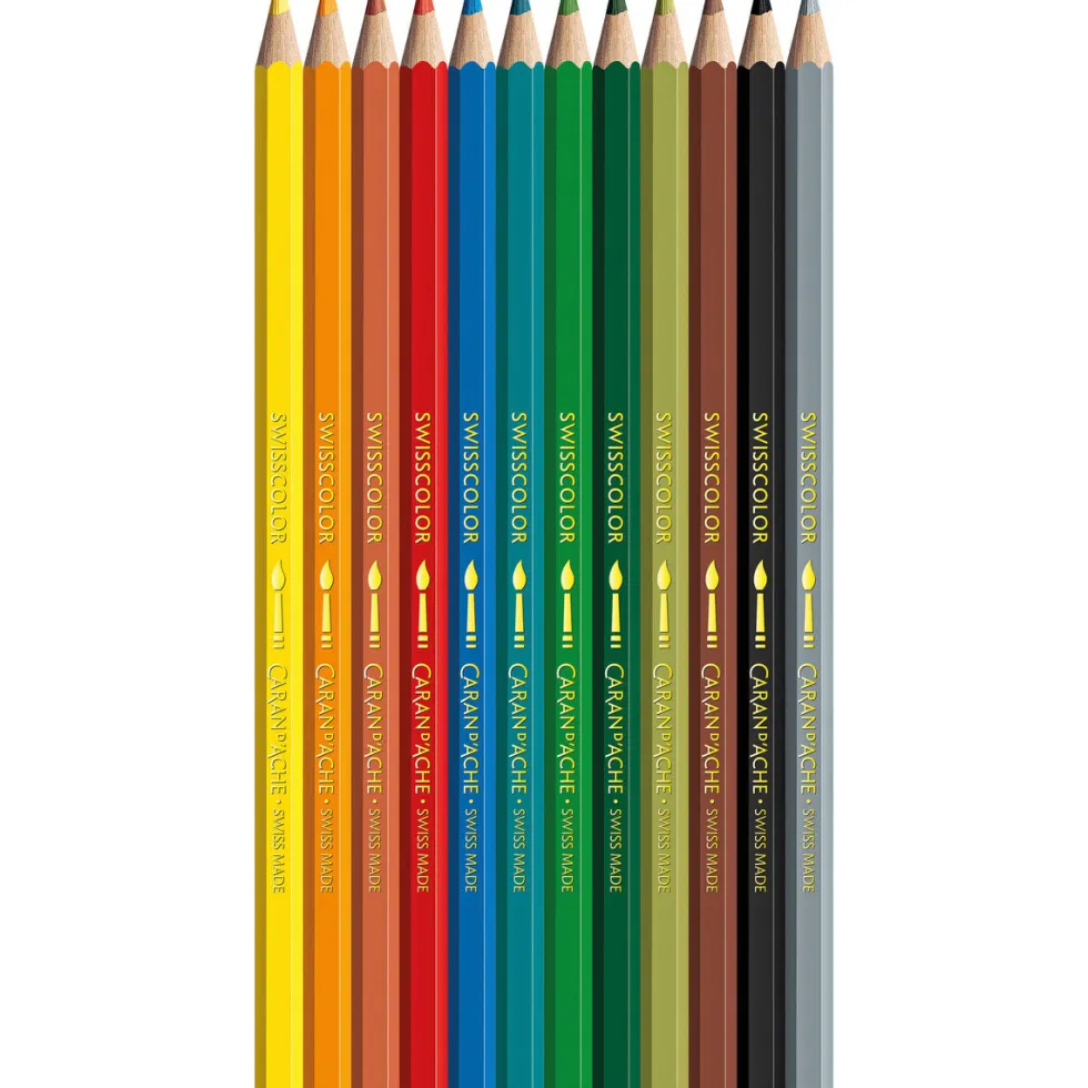 Zestaw kredek akwarelowych Kawaii Mountain - Caran d'Ache - 12 szt.