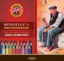 Zestaw kredek akwarelowych Mondeluz - Koh-I-Noor - metalowe opakowanie, 24 szt.