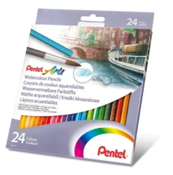 Zestaw kredek akwarelowych - Pentel - 12 kol.
