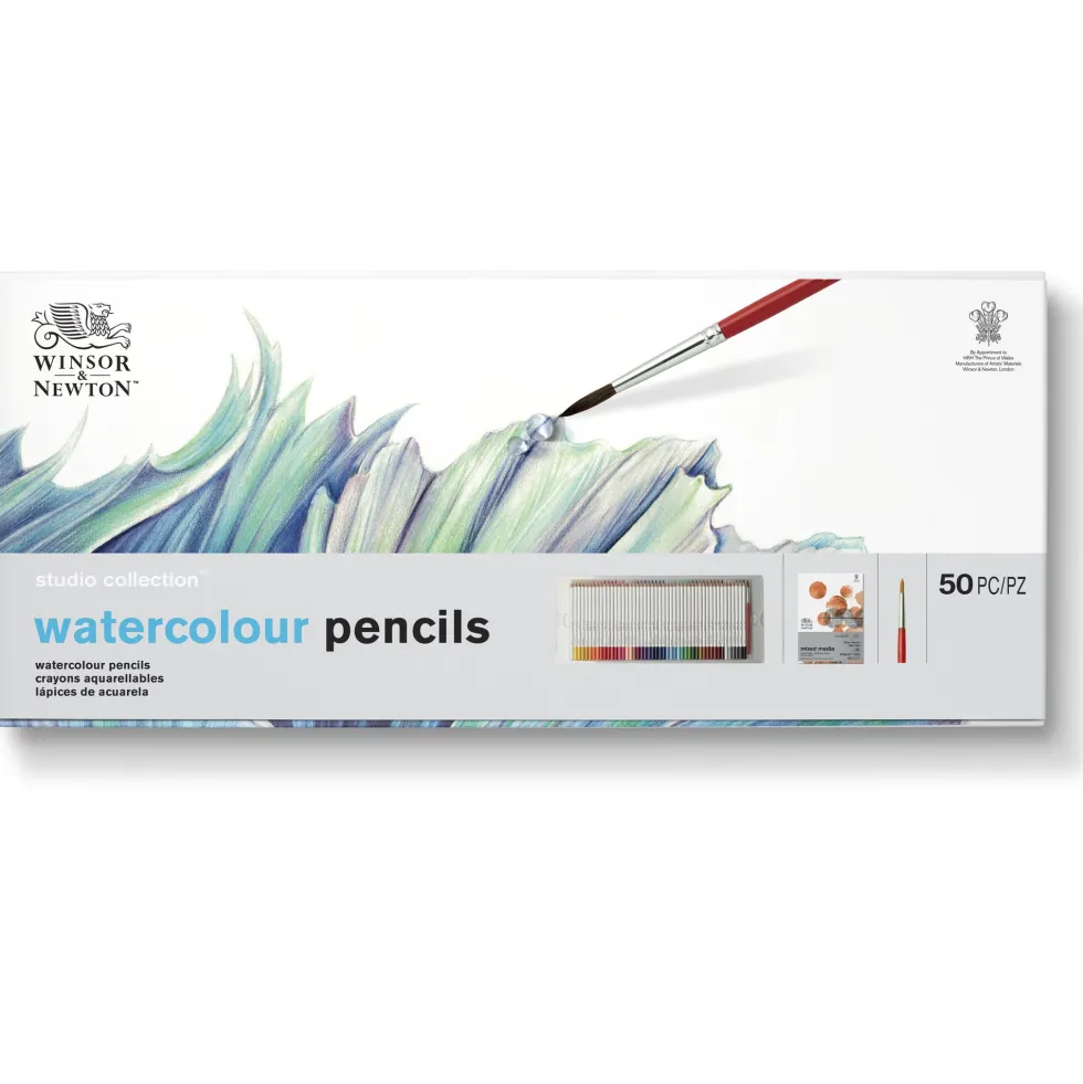 Zestaw kredek akwarelowych Watercolour Pencils - Winsor & Newton - 50 szt.