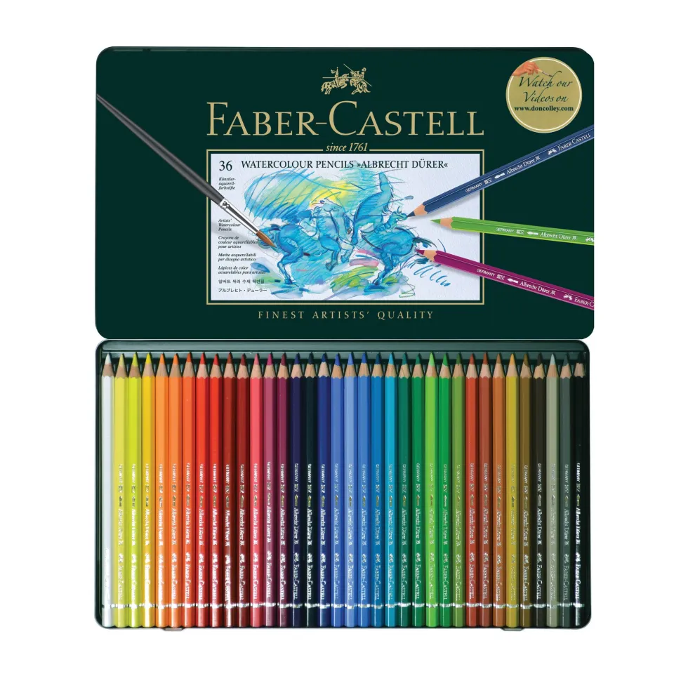 Zestaw kredek akwarelowych w metalowej kasecie A. Dürer - Faber-Castell - 36 kolorów