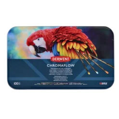 Zestaw kredek Chromaflow w metalowej kasecie - Derwent - 100 kolorów