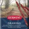Zestaw kredek Drawing w metalowej kasecie - Derwent - 12 kolorów
