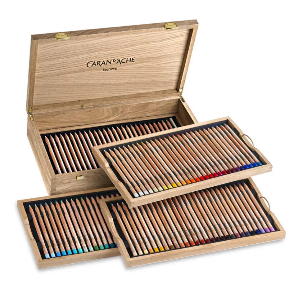 Zestaw kredek ołówkowych Luminance w kasecie - Caran d'Ache - 112 szt.