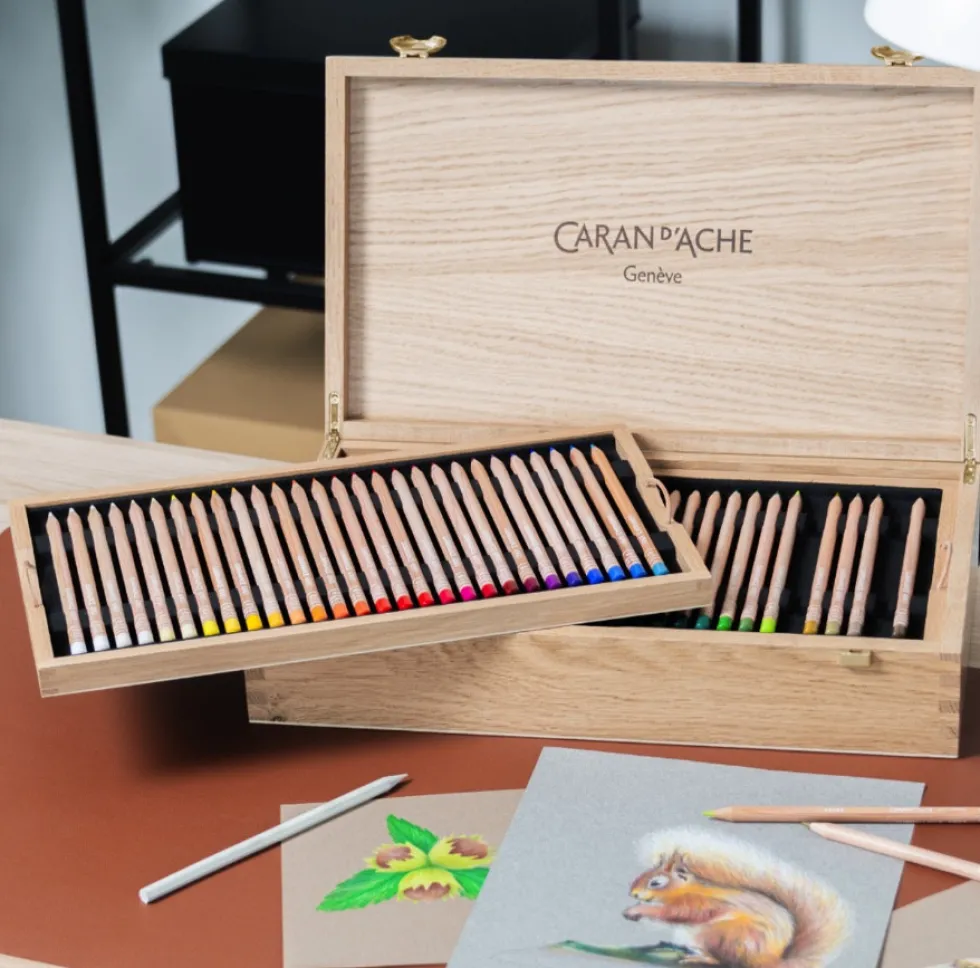 Zestaw kredek ołówkowych Luminance w kasecie - Caran d'Ache - 112 szt.