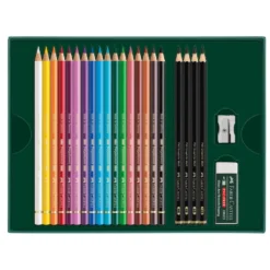 Zestaw kredek Polychromos i ołówków Pitt Graphite Matt - Faber-Castell - 23 szt.
