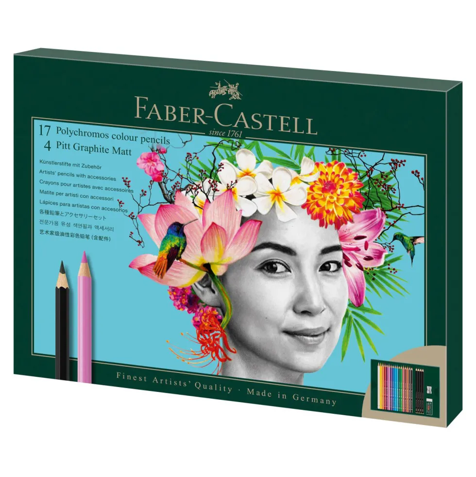 Zestaw kredek Polychromos i ołówków Pitt Graphite Matt - Faber-Castell - 23 szt.