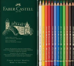 Zestaw kredek Polychromos w kasecie metalowej - Faber-Castell - 12 kolorów