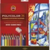 Zestaw kredek Polycolor z temperówką i ołówkiem - Koh-I-Noor - 36 szt.