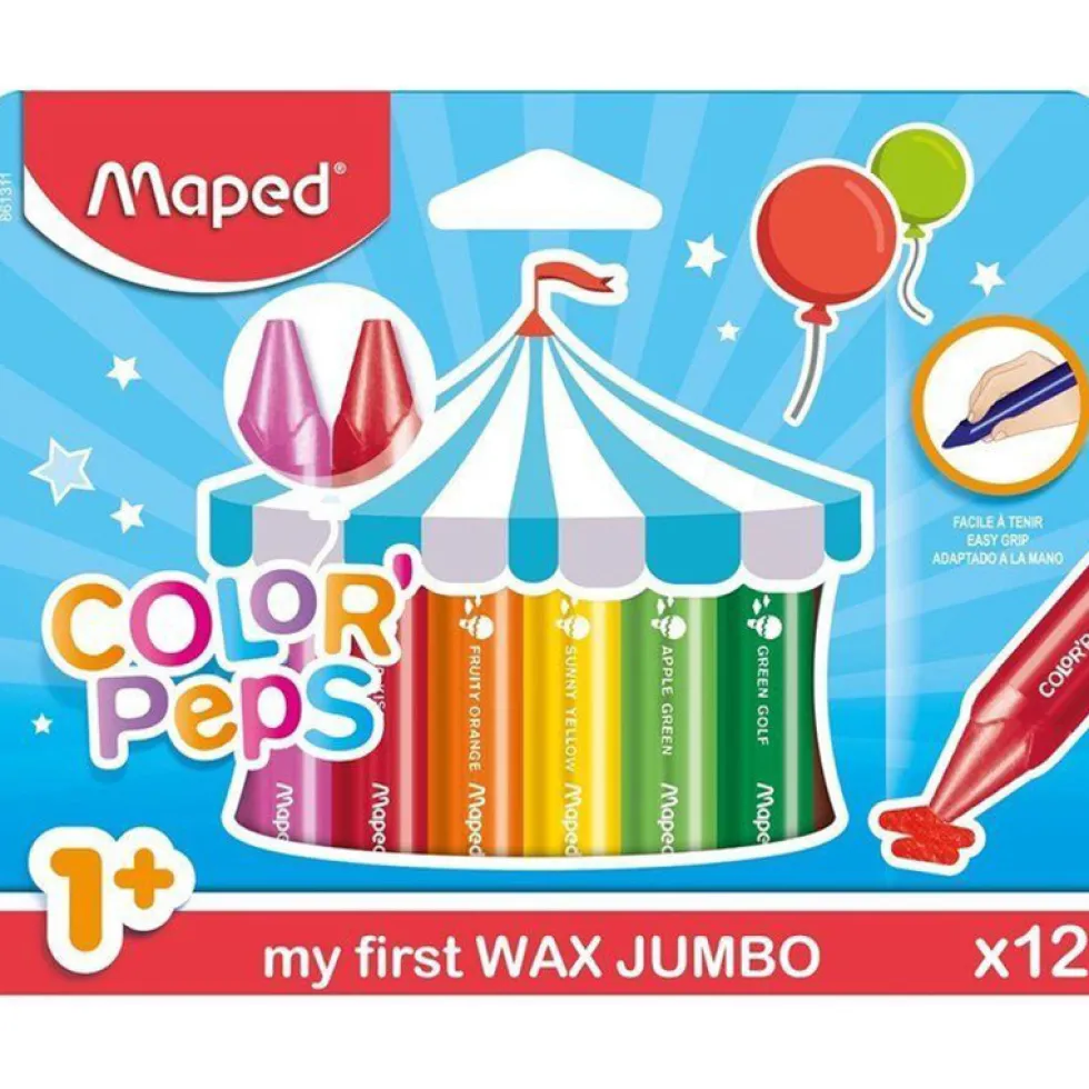 Zestaw kredek świecowych Jumbo Color'Peps - Maped - 12 kolorów