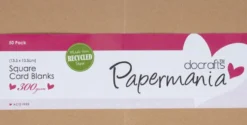 Zestaw kwadratowych kart i kopert - Papermania - Recycled Kraft, 50 szt.