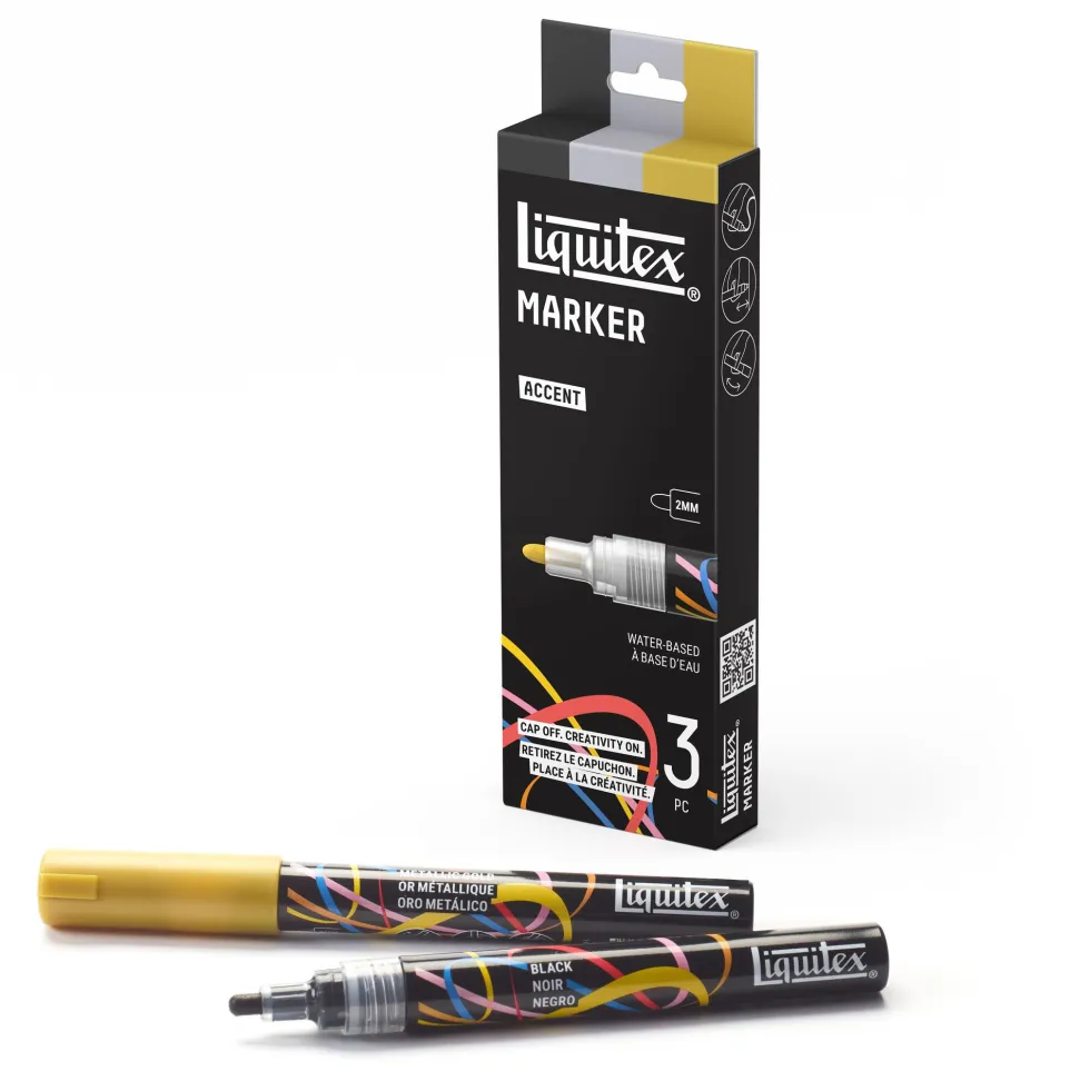Zestaw markerów akrylowy Accent - Liquitex - 3 szt.