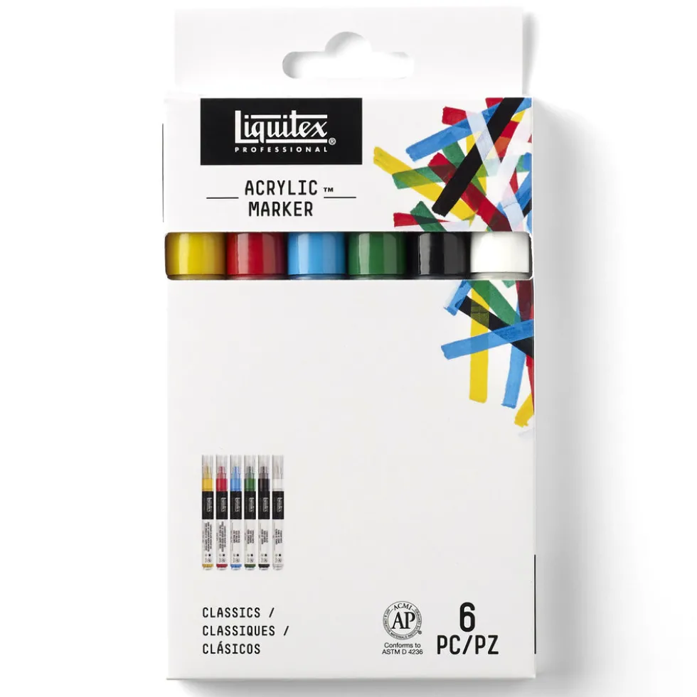 Zestaw markerów akrylowych Classics - Liquitex - 6 szt.
