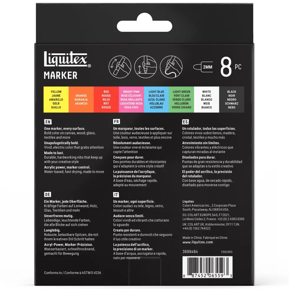 Zestaw markerów akrylowych Essential - Liquitex - 8 szt.