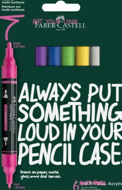 Zestaw markerów akrylowych Multimark - Faber-Castell - Vibrant 6 szt.