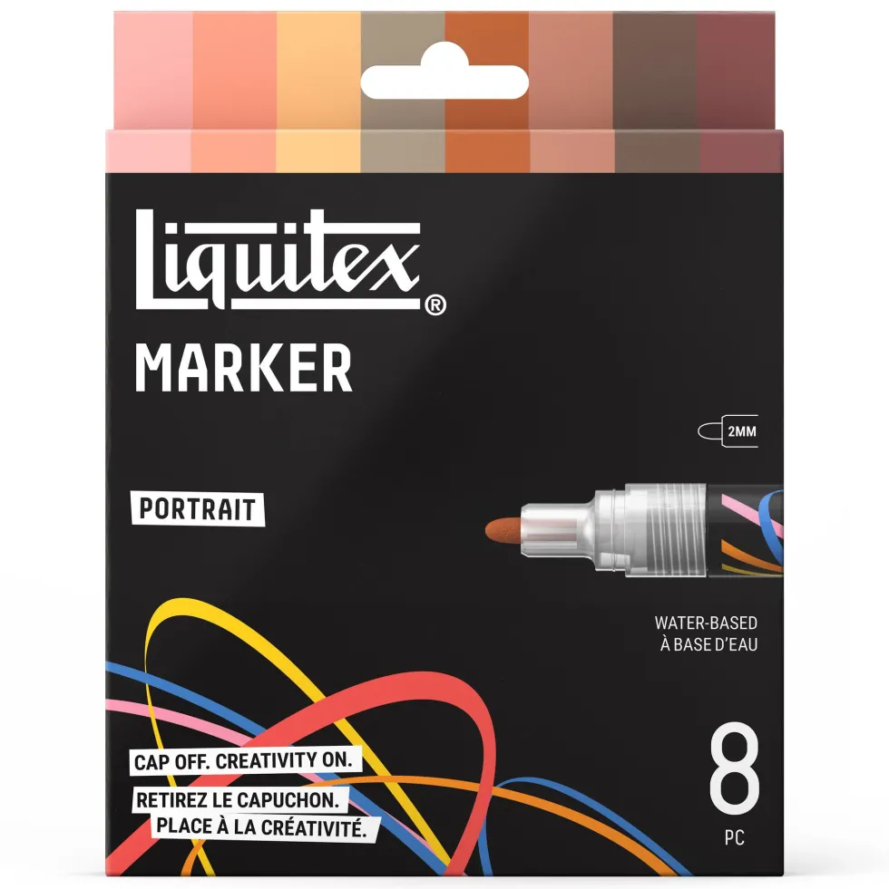 Zestaw markerów akrylowych Portrait - Liquitex - 8 szt.