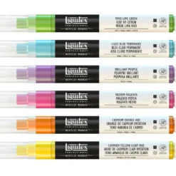 Zestaw markerów akrylowych Vibrant Fine - Liquitex - 6 szt.