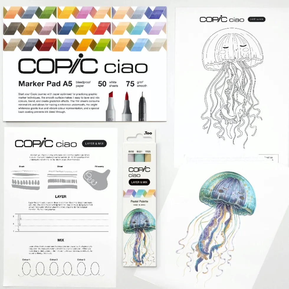 Zestaw markerów dwustronnych Copic Ciao Layer & Mix - Pastel Palette