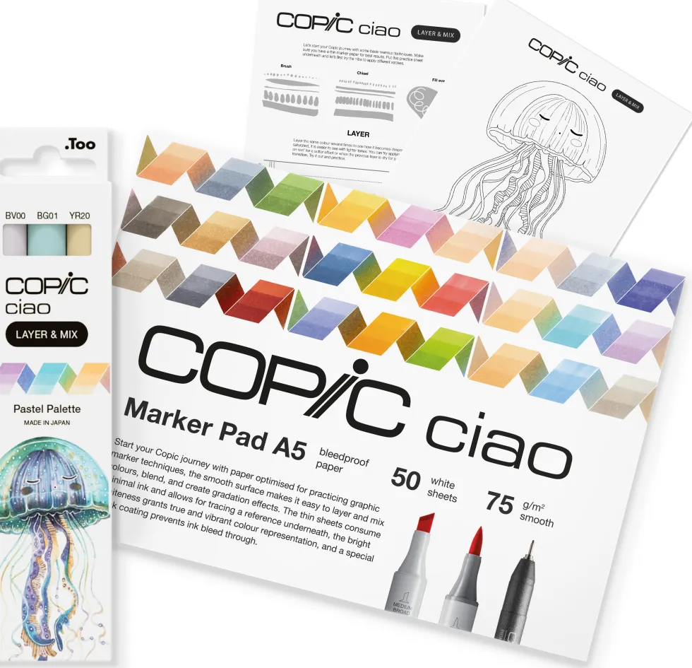 Zestaw markerów dwustronnych Copic Ciao Layer & Mix - Pastel Palette