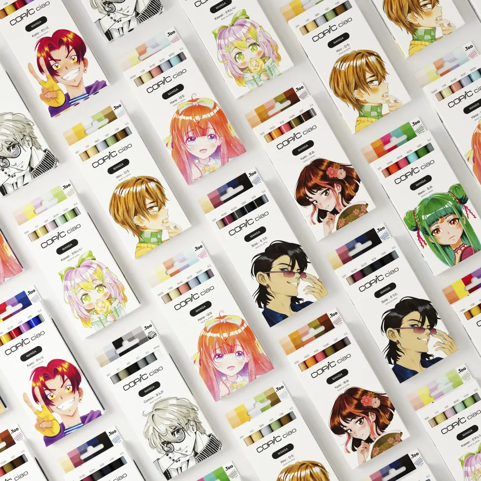 Zestaw markerów dwustronnych Copic Ciao Manga Tones 2 - 12 szt.