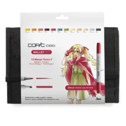 Zestaw markerów dwustronnych Copic Ciao Manga Tones 2 - 12 szt.
