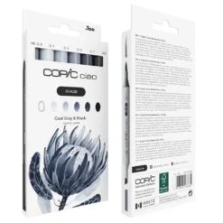 Zestaw markerów dwustronnych Copic Ciao Shade - Cool Gray & Black 6 szt.