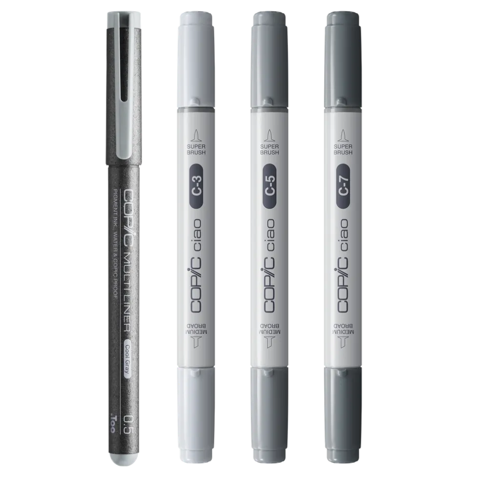 Zestaw markerów dwustronnych Copic Ciao Shade - Dark Cool Gray
