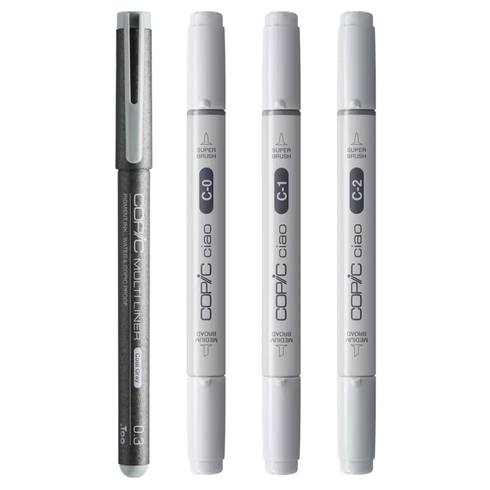 Zestaw markerów dwustronnych Copic Ciao Shade - Light Cool Gray
