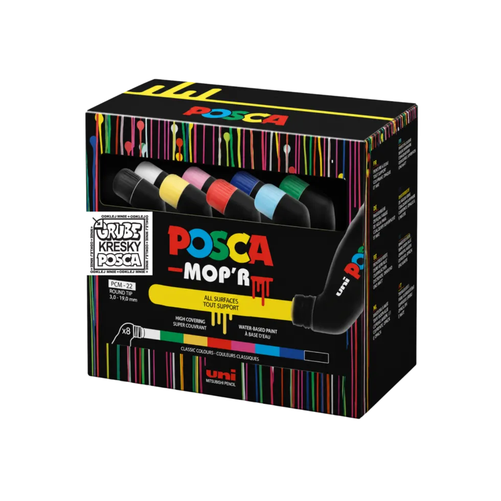 Zestaw markerów Posca MOP'R PCM-22 - Uni - 8 szt.