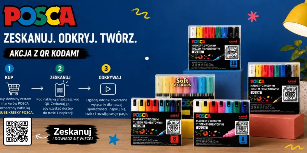Zestaw markerów Posca PC-1MR - Uni - 8 kolorów