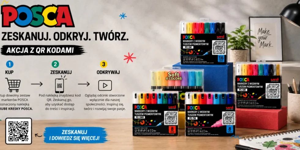 Zestaw markerów Posca PC-5M - Uni - 8 kolorów