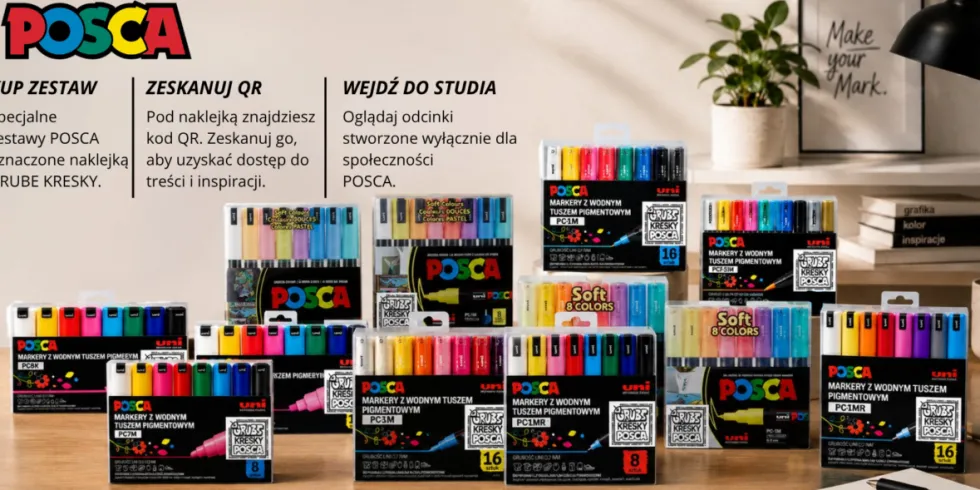 Zestaw markerów Posca PC-5M - Uni - 8 kolorów