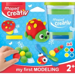 Zestaw masy plastycznej Creativ dla maluchów - Maped - 4 kolory x 120 g